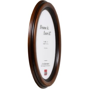 Clayre & Eef Fotorámik Oválny Orechová Hnedá 7x9 cm