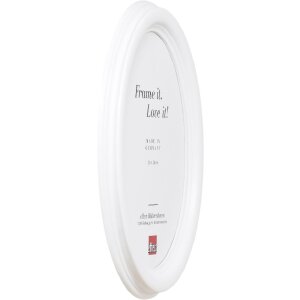 Effect Fotorámik Oválny Biely 12x12 cm Masívne Drevo