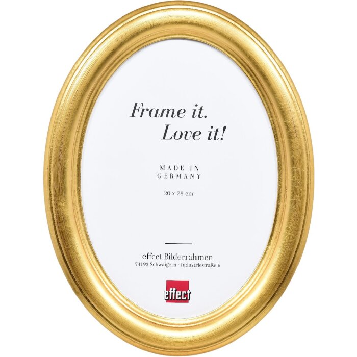 Effect Bilderrahmen Oval Profil HB 18x24 cm gold
