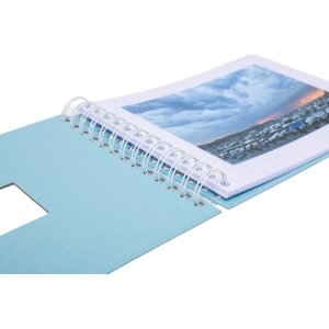 HNFD špirálový album BULDANA aqua 23x17 cm 40 bielych strán