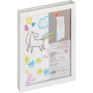 Drevený rám Walther Artist Explorer 21x29,7 cm biely s umeleckým sklom