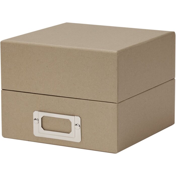 HNFD fotobox Sawala 10x15 cm kraftový papierový obal 4 priehradky držiak na štítky