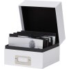 HNFD fotobox Sawala 10x15 cm kraftový papierový obal 4 priehradky držiak na štítky