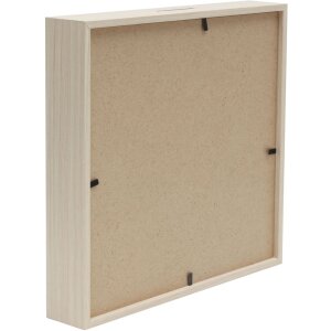 Deknudt drevená pokladnička na peniaze S68VD1 prírodná 18x18 cm