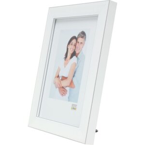 Plastový rám Deknudt S41VK1 biely so strieborným okrajom 21x29,7 cm DIN A4