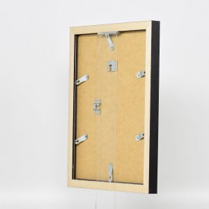 Efekt drevený rám obrazu profil 52 čierny 61x91,5 cm múzejné sklo