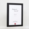 Efekt drevený rám obrazu profil 52 čierny 61x91,5 cm múzejné sklo