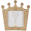 Clayre & Eef 2F1026 Fotorámik 12x2x12 cm - 7x7 cm Zlatá korunka