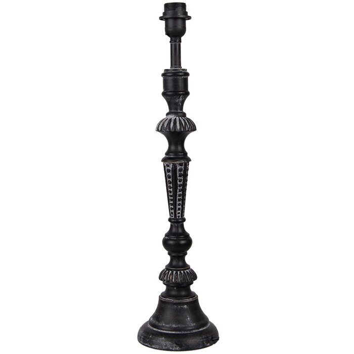 Clayre & Eef 5LMP356 Pätica Ø 15x60 cm E27-max 1x60W čierna okrúhla