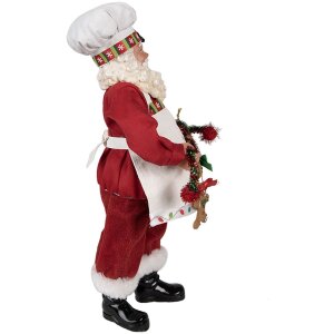 Clayre & Eef 65216 Dekorácia Father Christmas 16x8x28 cm červená