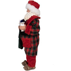 Clayre & Eef 65222 Dekorácia Father Christmas 16x8x28 cm červená