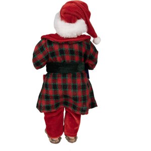Clayre & Eef 65222 Dekorácia Father Christmas 16x8x28 cm červená