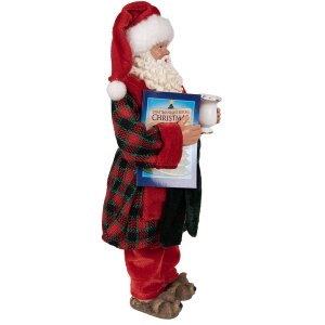 Clayre & Eef 65222 Dekorácia Father Christmas 16x8x28 cm červená