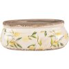 Clayre & Eef 6CE1531M Dekorácia Kvetináč 23x10x9 cm Žltý ovál