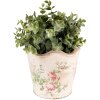 Clayre & Eef 6CE1537L Dekorácia kvetináč Ø 18x17 cm Ružová - béžová