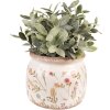 Clayre & Eef 6CE1551L Dekorácia kvetináč Ø 20x15 cm Ružová - zelená