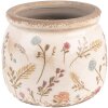 Clayre & Eef 6CE1551S Dekorácia Kvetináč Ø 12x9 cm Ružová - zelená
