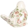 Clayre & Eef 6CE1567L Dekorácia Vták 19x11x14 cm Ružová - béžová