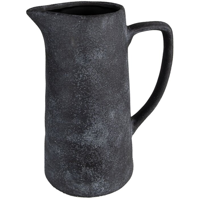 Clayre & Eef 6CE1582M Dekoračný džbán 15x10x19 cm sivý