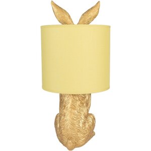 Clayre & Eef 6LMC0013GOY Stolná lampa Rabbit Gold Ø20x43cm E27 do 60W