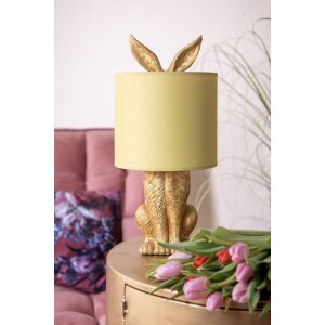 Clayre & Eef 6LMC0013GOY Stolná lampa Rabbit Gold Ø20x43cm E27 do 60W