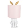 Clayre & Eef 6LMC0013WP Stolná lampa Rabbit Ø20x43 cm E27 60W biela ružová