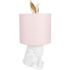 Clayre & Eef 6LMC0013WP Stolná lampa Rabbit Ø20x43 cm E27 60W biela ružová