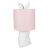 Clayre & Eef 6LMC0013WP Stolná lampa Rabbit Ø20x43 cm E27 60W biela ružová