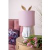 Clayre & Eef 6LMC0013WP Stolná lampa Rabbit Ø20x43 cm E27 60W biela ružová