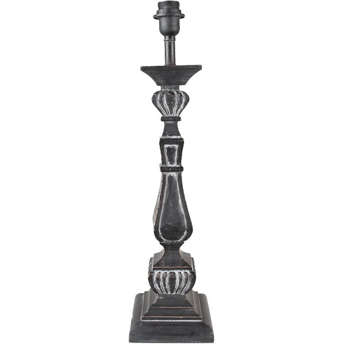 Clayre & Eef 6LMP775 Pätica 15x15x59 cm E27-max 1x60W čierna štvorcová