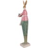 Clayre & Eef 6PR3610 Dekorácia králik 9x7x36 cm béžová - zelená
