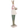 Clayre & Eef 6PR3610 Dekorácia králik 9x7x36 cm béžová - zelená