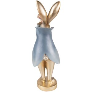 Clayre & Eef 6PR3627 Dekorácia Králik 9x8x26 cm Zlatá farba