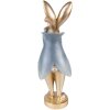 Clayre & Eef 6PR3627 Dekorácia Králik 9x8x26 cm Zlatá farba