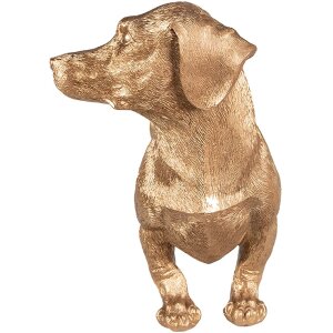 Clayre & Eef 6PR3637 Držiak na kuchynské rolky Dog Gold Black 46x15x21 cm