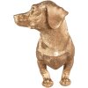 Clayre & Eef 6PR3637 Držiak na kuchynské rolky Dog Gold Black 46x15x21 cm