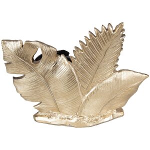 Clayre & Eef 6PR3816 Dekorácia Slon 25x10x18 cm čierna - zlatá farba