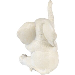 Clayre & Eef 6PR3820 Dekorácia Slon 8x6x10 cm biela - ružová