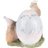 Clayre & Eef 6PR3824 Dekorácia Chick 12x9x12 cm sivá - hnedá