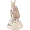 Clayre & Eef 6PR3826 Dekorácia Králik a kuriatko 8x8x13 cm béžová - hnedá