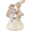 Clayre & Eef 6PR3826 Dekorácia Králik a kuriatko 8x8x13 cm béžová - hnedá