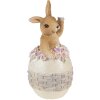Clayre & Eef 6PR3832 Dekorácia králik 6x6x13 cm béžová - hnedá