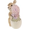 Clayre & Eef 6PR3833 Dekorácia králik 11x6x12 cm hnedá - ružová
