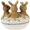 Clayre & Eef 6PR3839 Dekorácia králik 11x9x12 cm hnedá - béžová