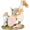 Clayre & Eef 6PR3844 Dekorácia Králik 12x6x13 cm Hnedá - žltá