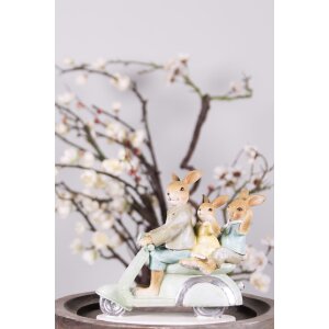 Clayre & Eef 6PR3845 Dekorácia králik 17x7x15 cm zelená - hnedá