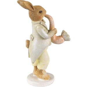 Clayre & Eef 6PR3849 Dekorácia králik 5x8x16 cm zelená - žltá