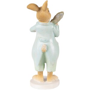 Clayre & Eef 6PR3851 Dekorácia Králik 7x5x15 cm zelená - hnedá