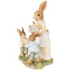 Clayre & Eef 6PR3854 Dekorácia králik 12x8x15 cm žltá - hnedá