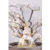 Clayre & Eef 6PR3854 Dekorácia králik 12x8x15 cm žltá - hnedá
